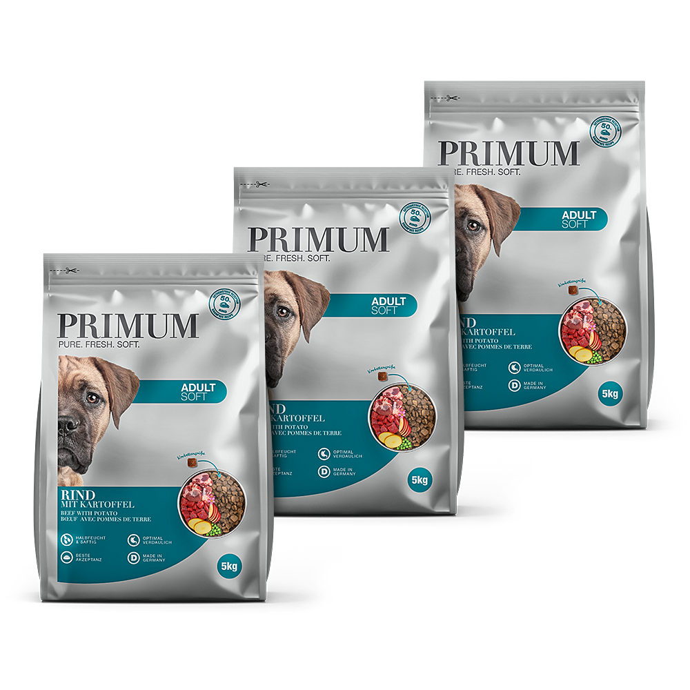 PRIMUM Hundefutter 3 x 5kg Paket