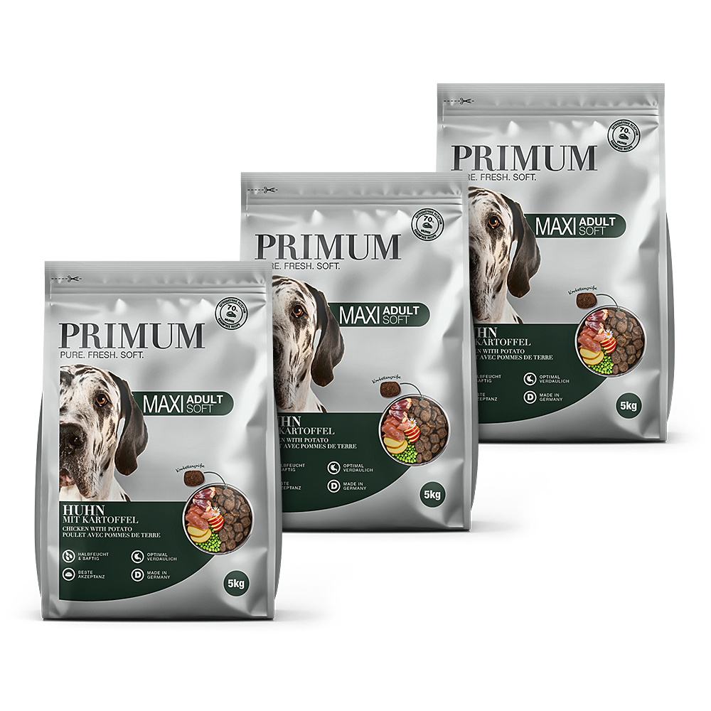 PRIMUM Hundefutter 3 x 5kg Paket