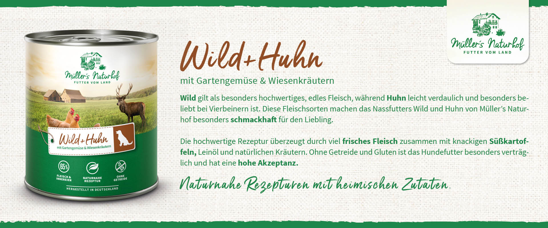 Müller’s Naturhof Traditionell Wild und Huhn