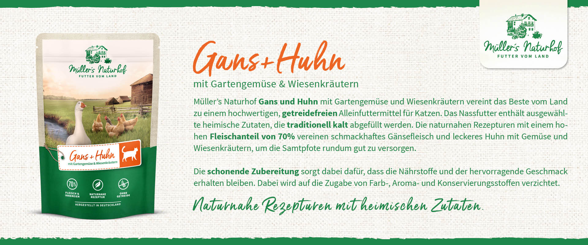 Müller’s Naturhof Getreidefrei Huhn und Rind