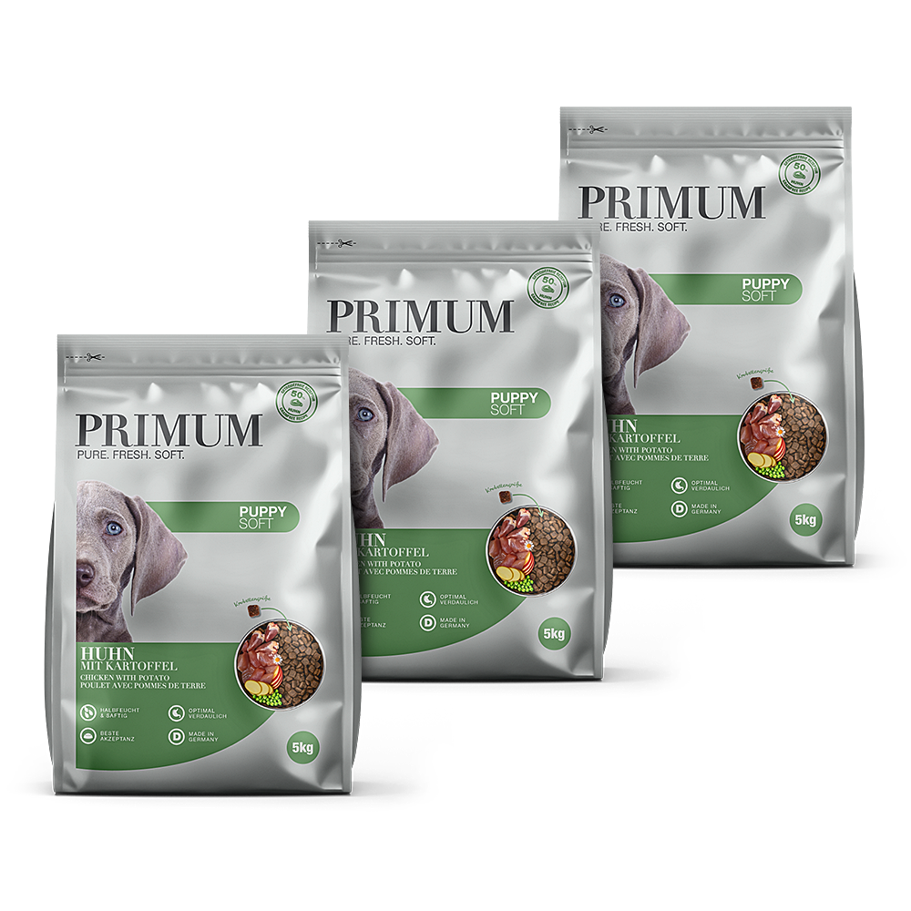 PRIMUM Hundefutter 3 x 5kg Paket