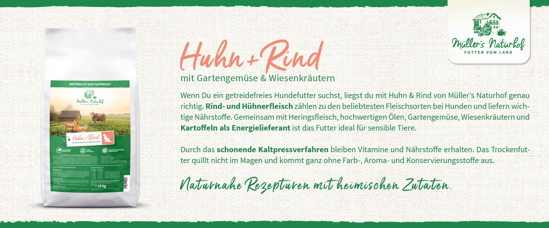 Müller’s Naturhof Getreidefrei Huhn und Rind